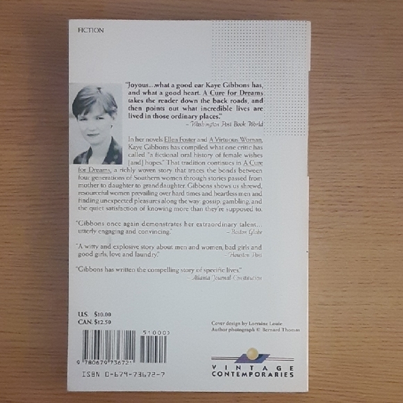 A Cure for Dreams by Kaye Gibbons Book - Picture 2 of 2